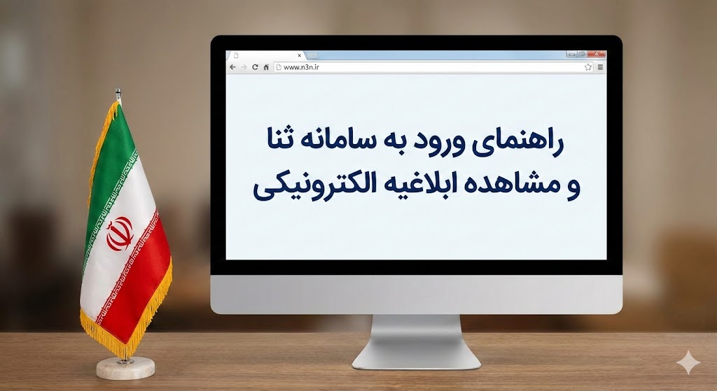 راهنمای ورود به سامانه ثنا و مشاهده ابلاغیه